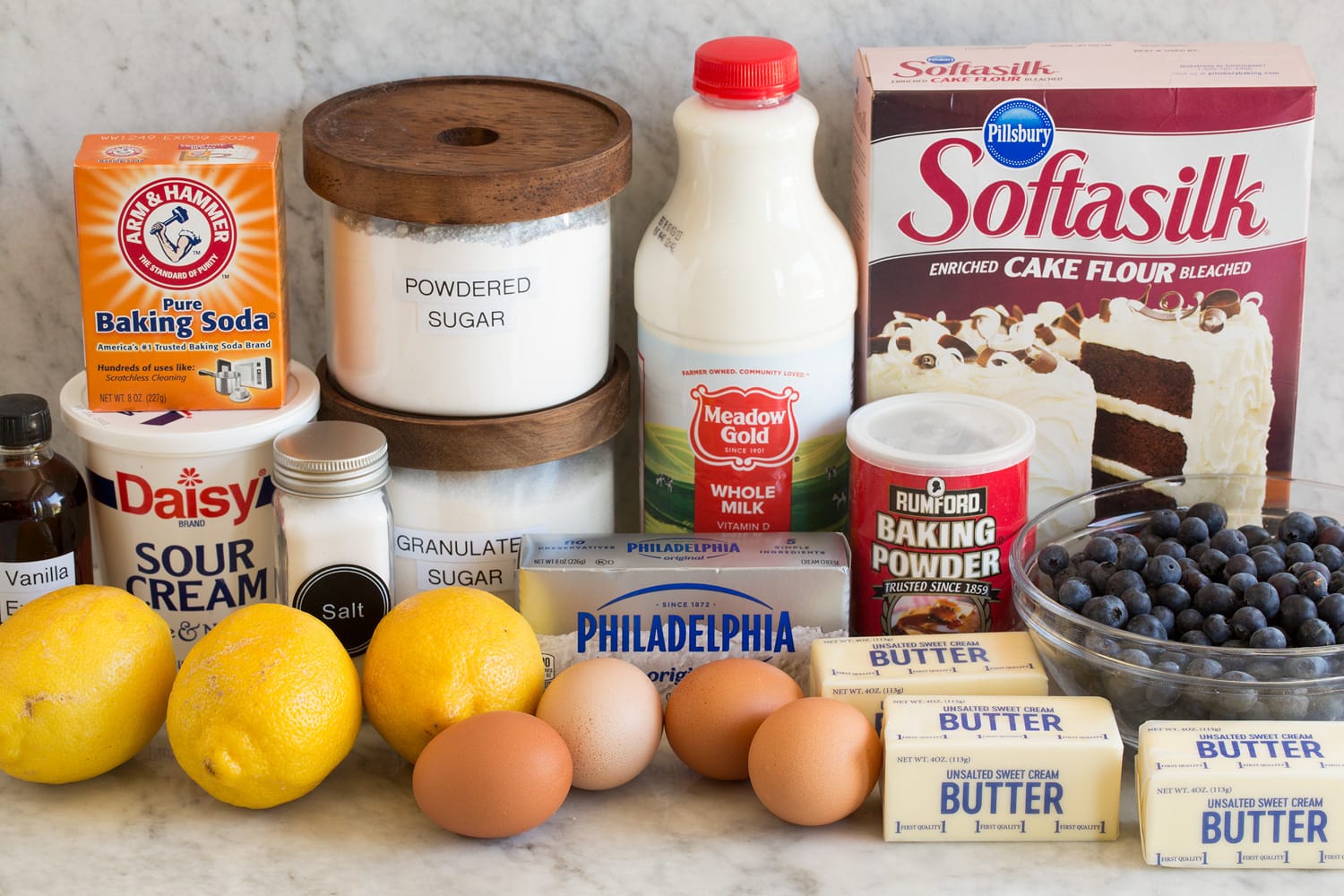 Lemon Blueberry Cake Lemon blueberry cake ingredients.