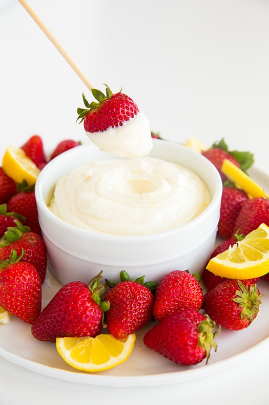 Easy Lemon Cream Fruit Dip |Cooking Classy