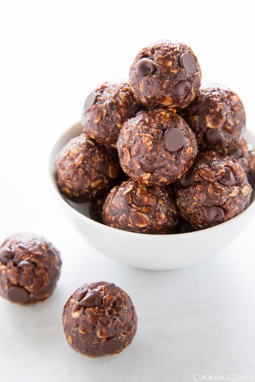 No Bake Chocolate Energy Bites | Cooking Classy