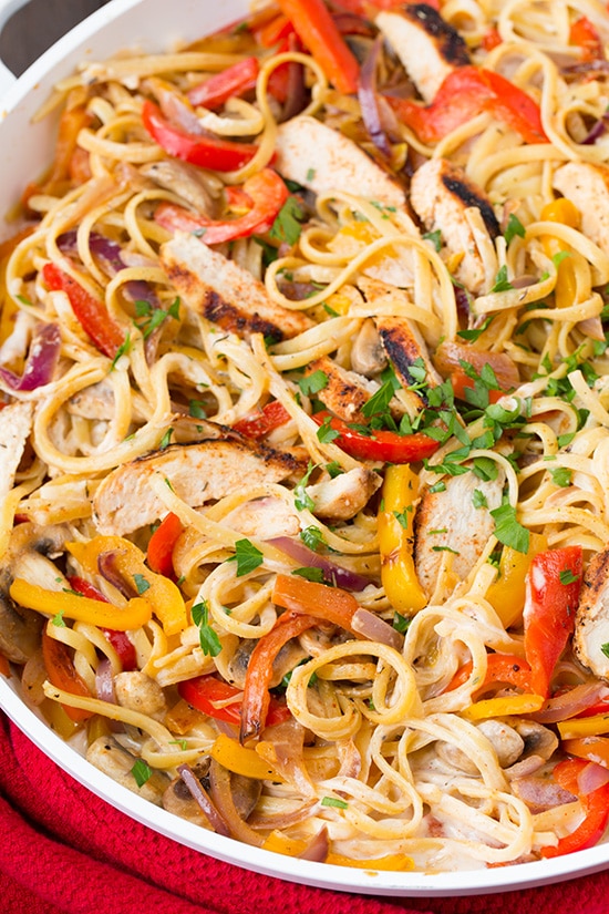Cajun Chicken Pasta with creamy cajun alfredo sauce