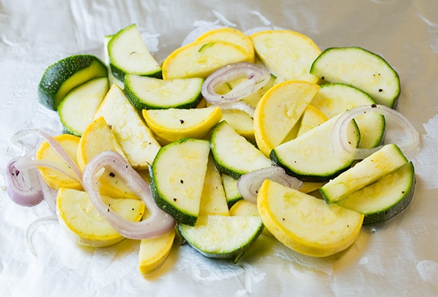 Salmon and Summer Veggies in Foil | Cooking Classy