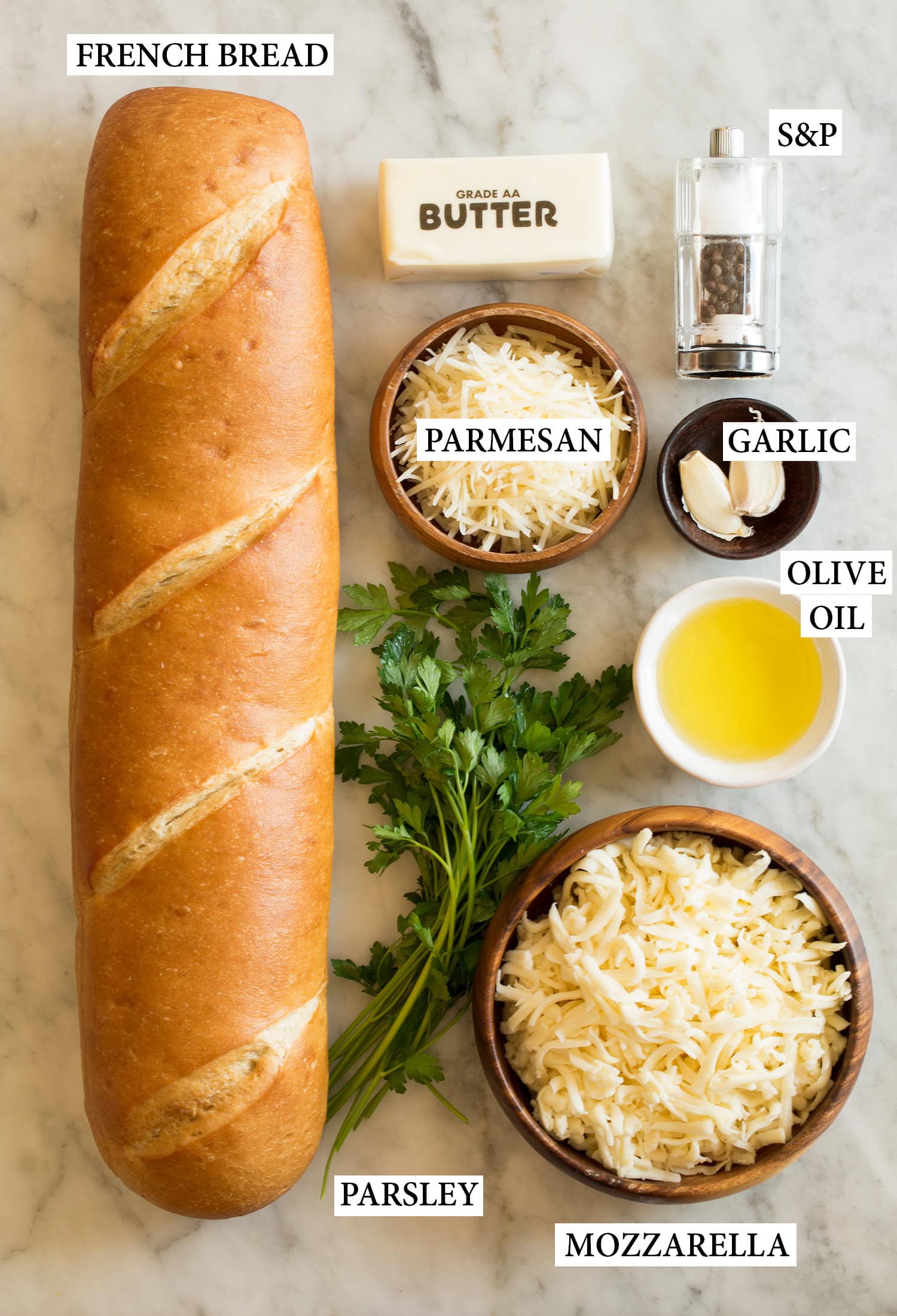 Cheesy Garlic Bread Cheesy garlic bread recipe ingredients