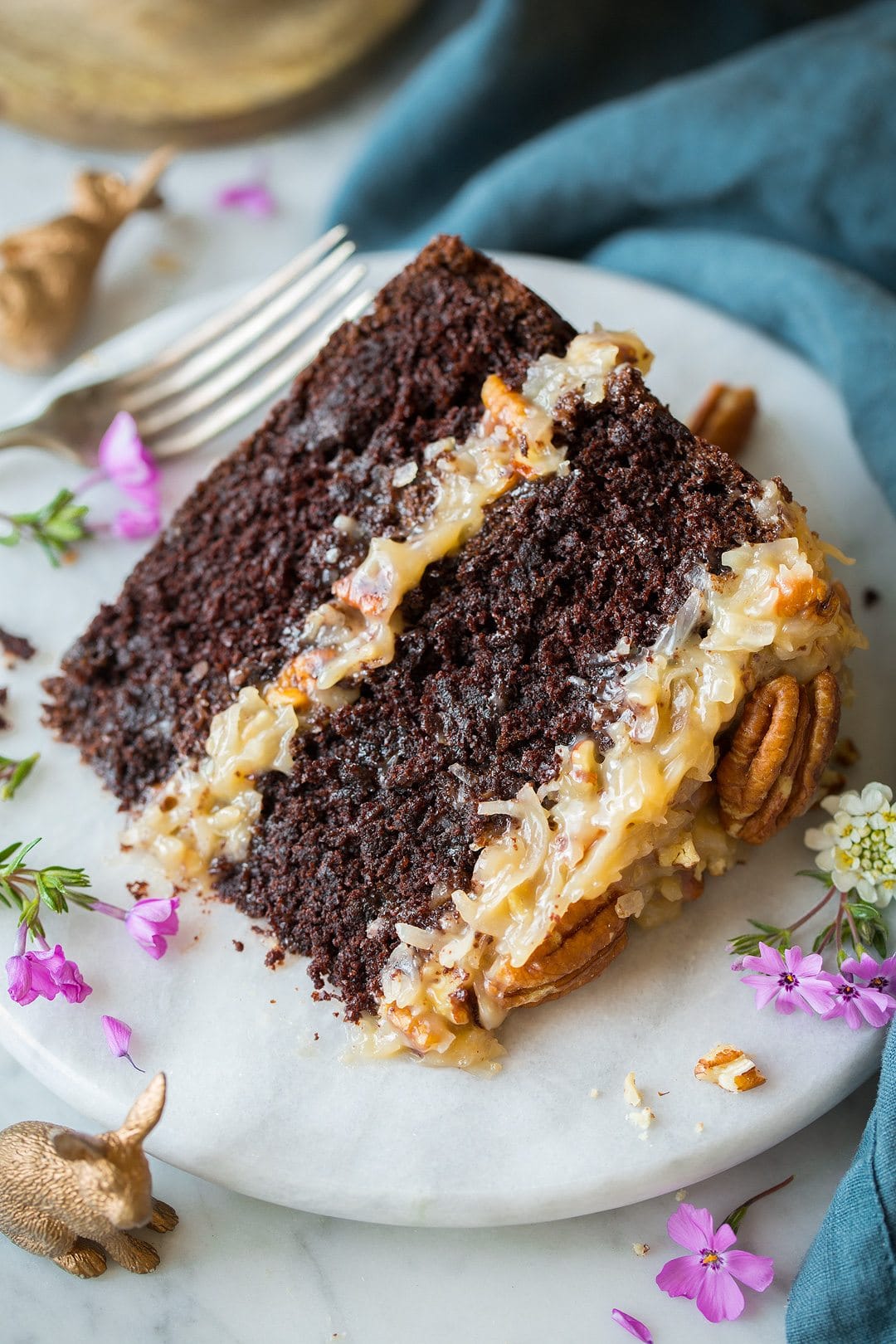 German Chocolate Cake German chocolate cake slice.