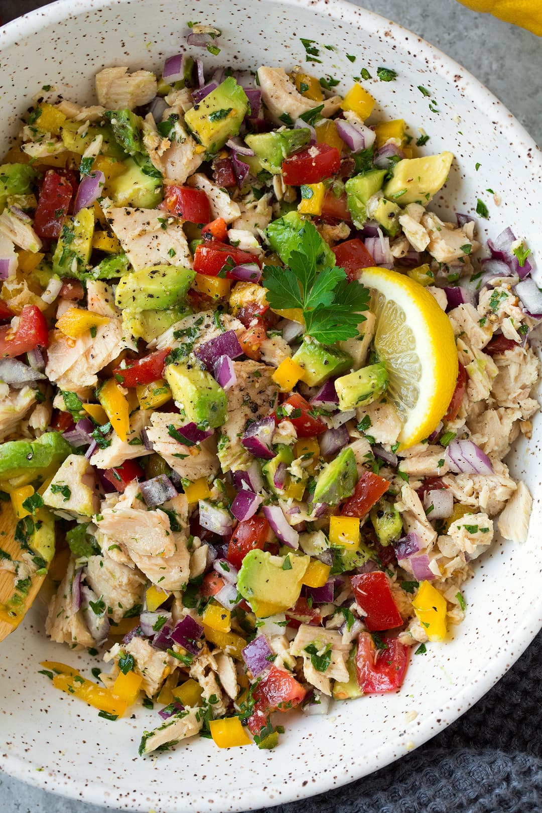 Avocado Tuna Salad in a serving bowl