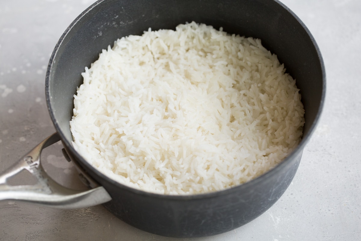 Hawaiian Fried Rice rice in a saucepan