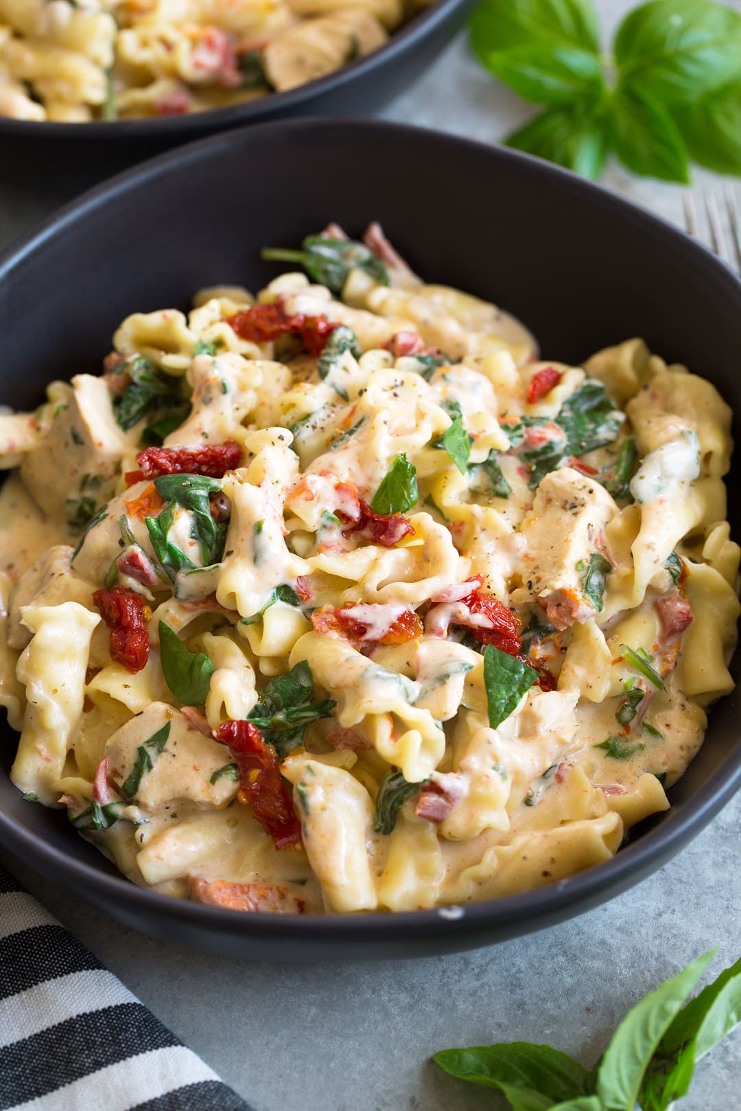 Instant Pot Tuscan Chicken Pasta finished cooking