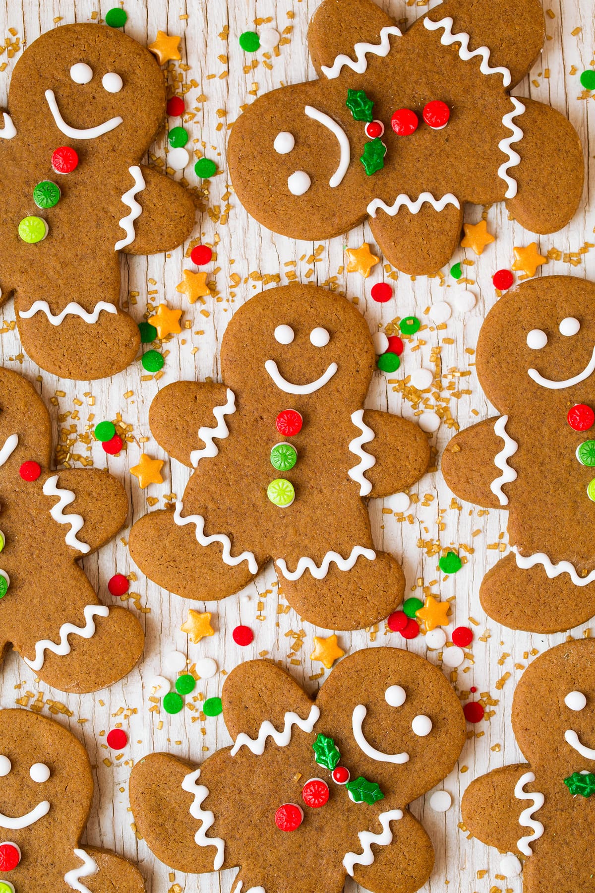 Gingerbread Cookies Decorated Gingerbread Cookies with icing and colorful candies.
