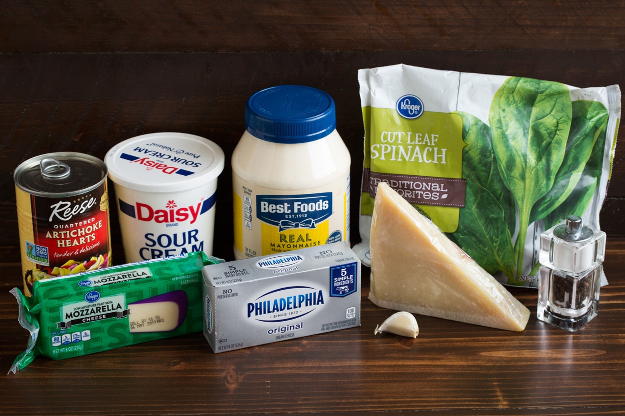 Spinach Artichoke Dip Spinach Artichoke Dip ingredients needed.
