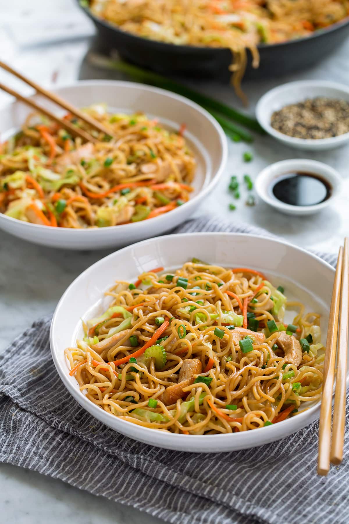 Chicken Chow Mein Chicken Chow Mein in serving bowls.