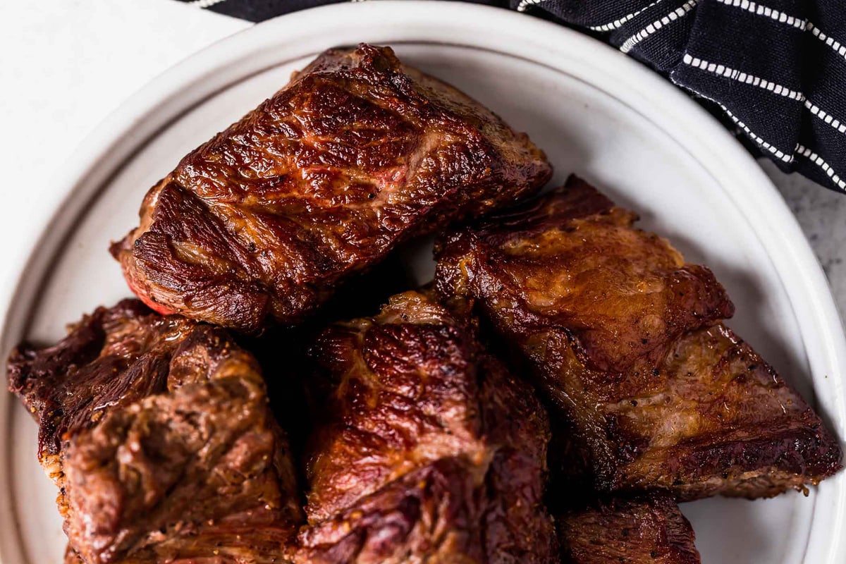 Slow Cooker Barbacoa Beef Browned chuck roast beef chunks to make barbacoa beef.