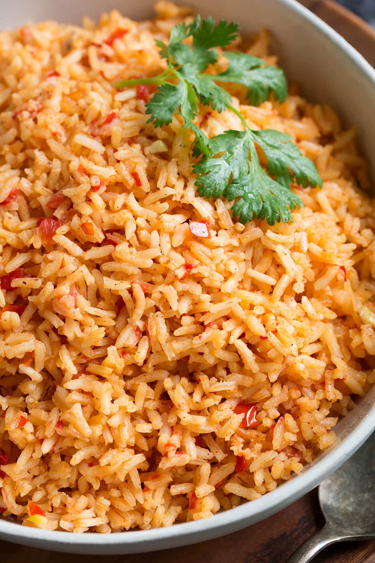 Mexican Rice Close up of mexican rice in a bowl.