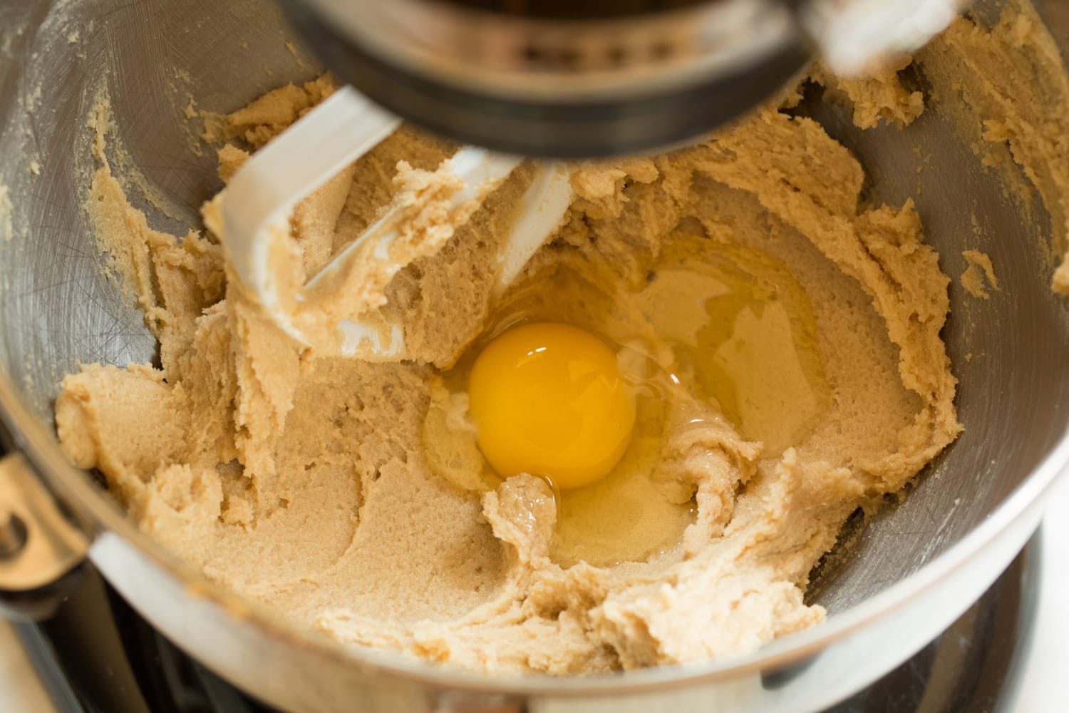 Peanut Butter Bars Eggs added to cookie dough mixture.