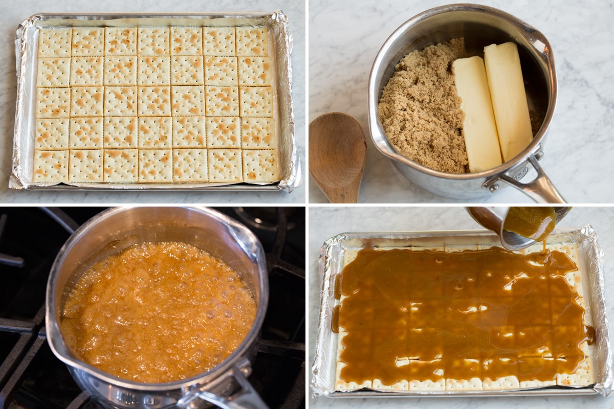 Christmas Crack Steps to making Christmas crack toffee.