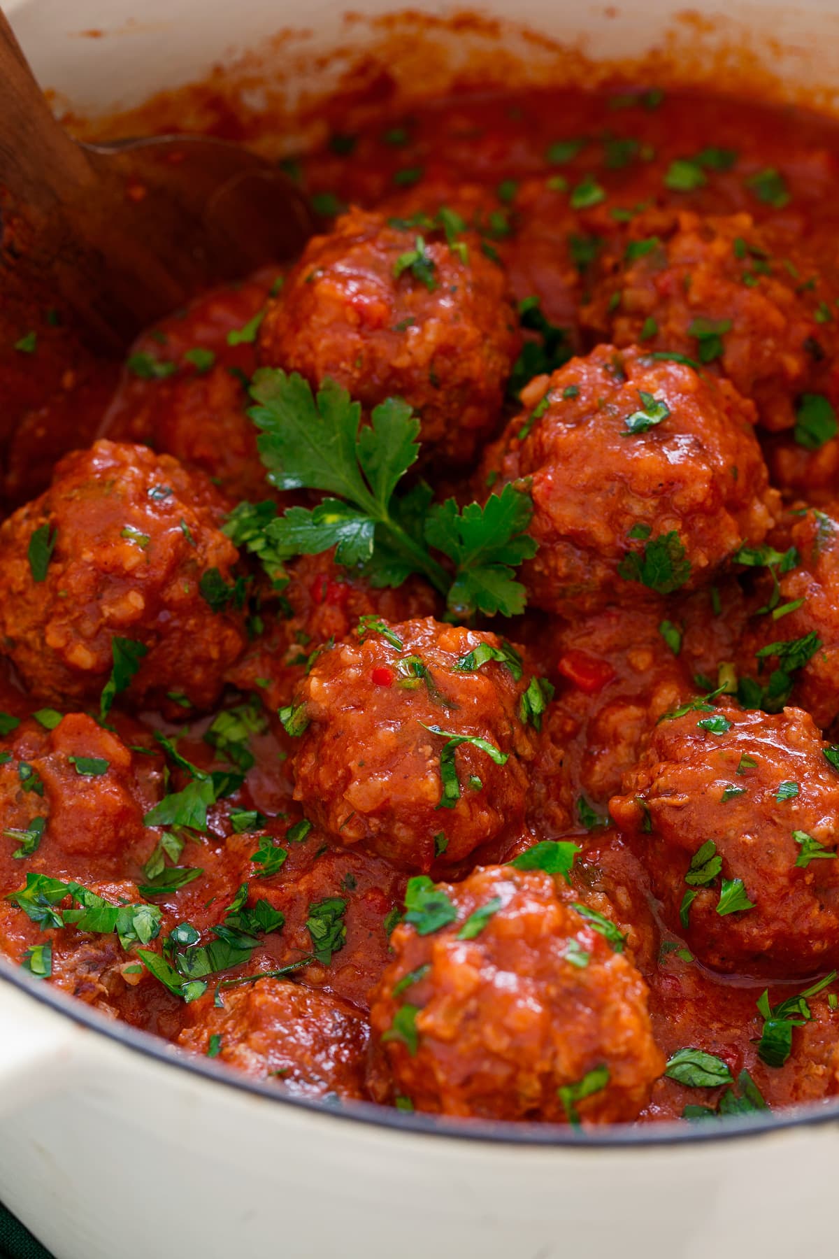 Porcupine Meatballs Close up photo of Porcupine Meatballs.