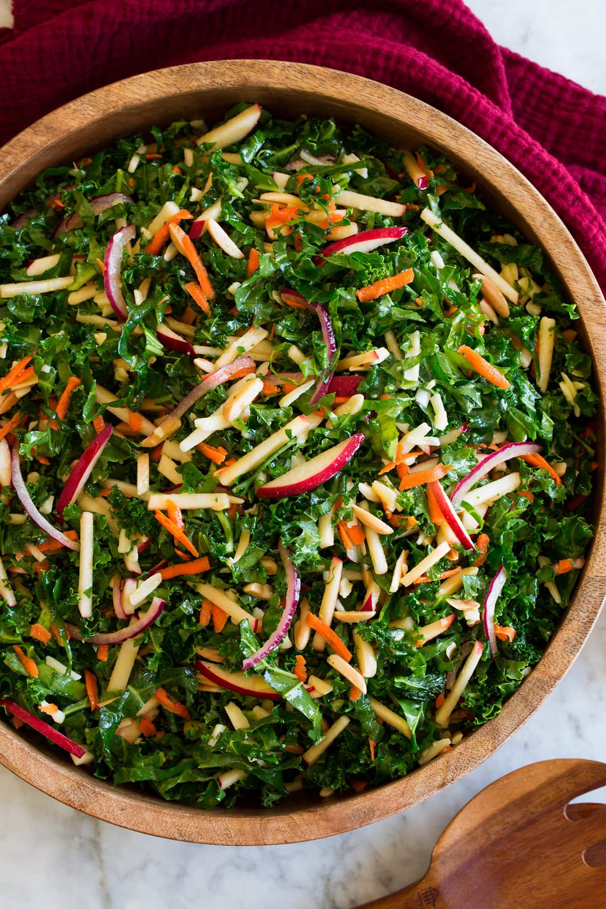 Kale Salad Photo: Kale salad shown from above.