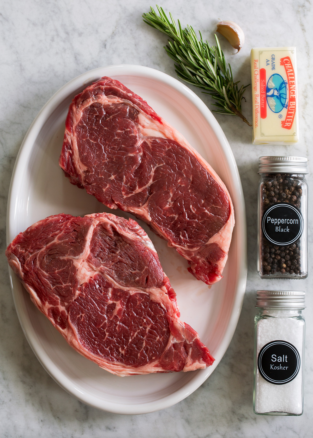 Grilled Steak Photo of ingredients used to make grilled steak.