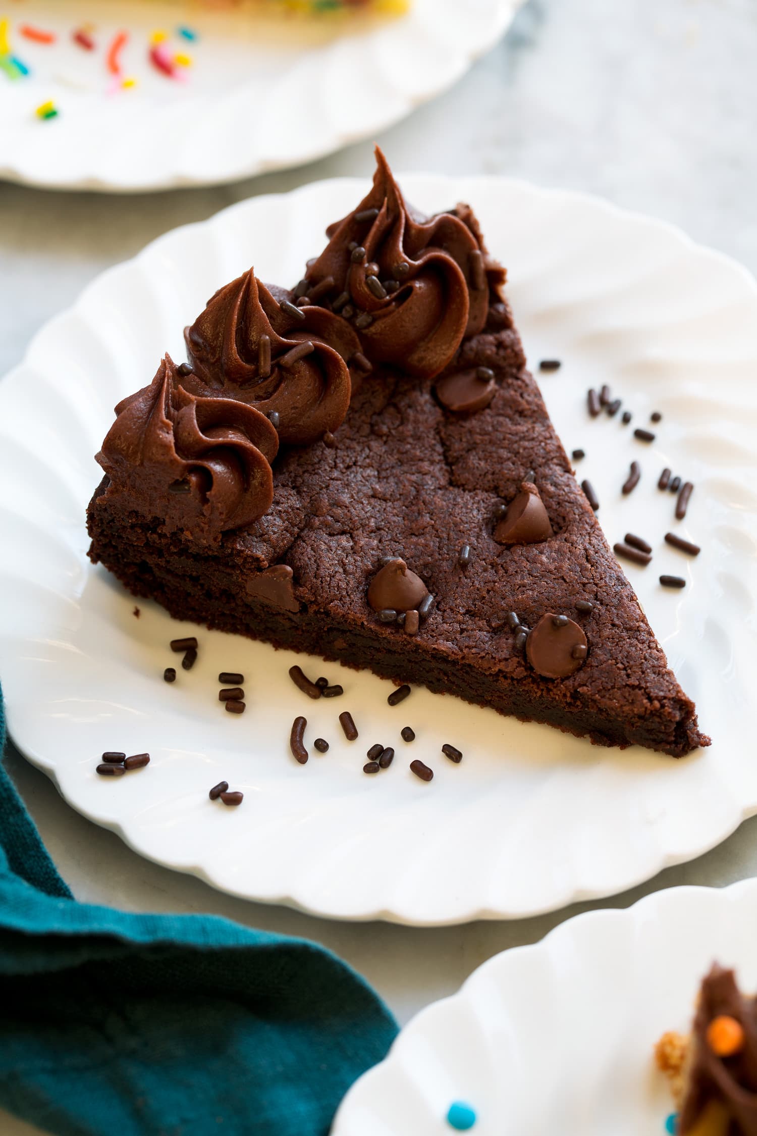 Cookie Cakes Slice of chocolate cookie cake.