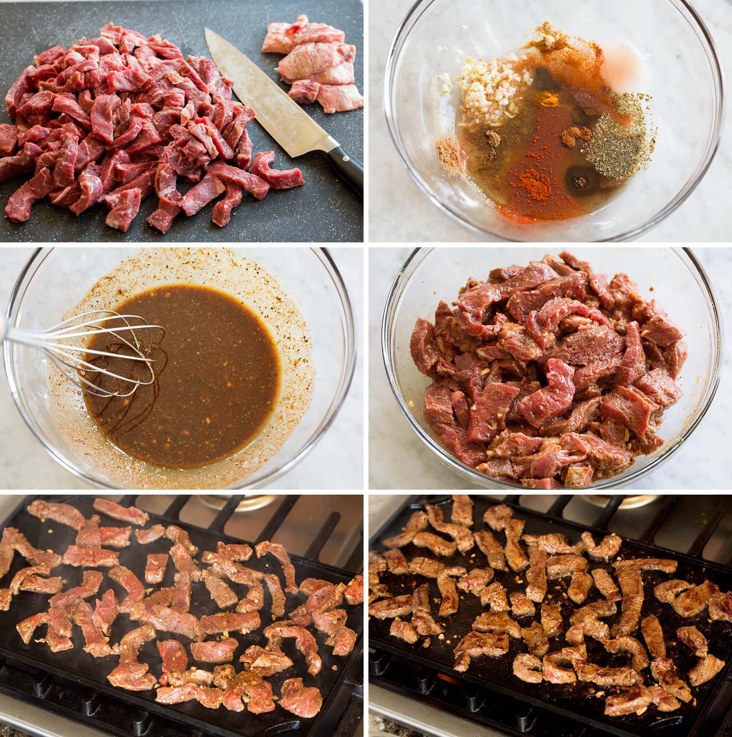 Beef Shawarma Steps to making marinade and steak strips for shawarma.