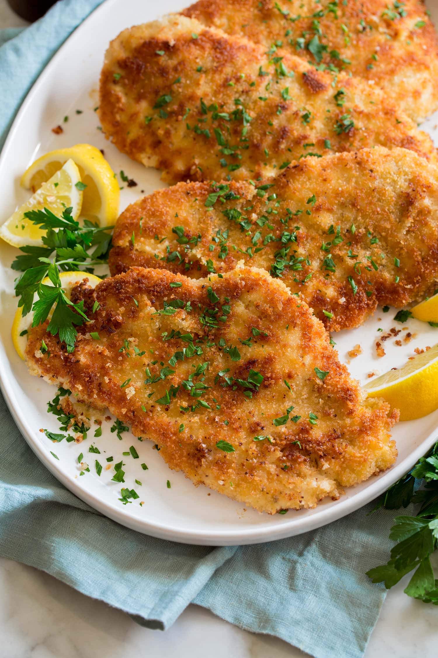 Chicken Schnitzel Close up chicken schnitzel photo.