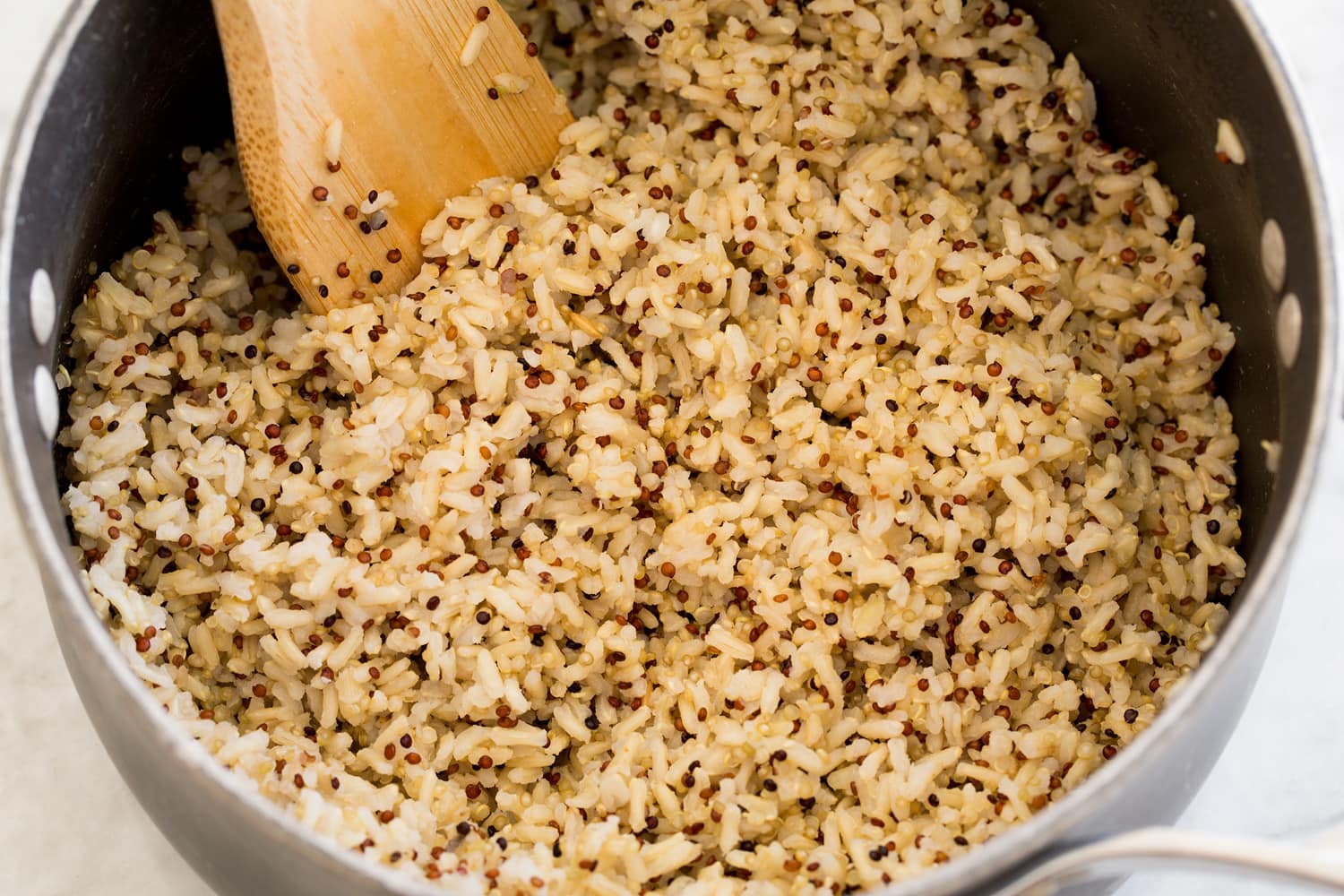 Baja Grain Bowl Brown rice and quinoa tossed together.
