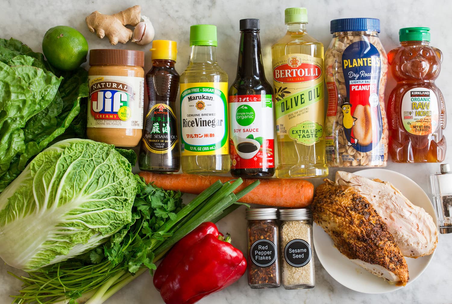 Chinese Chicken Salad Ingredients used to make Chinese chicken salad.