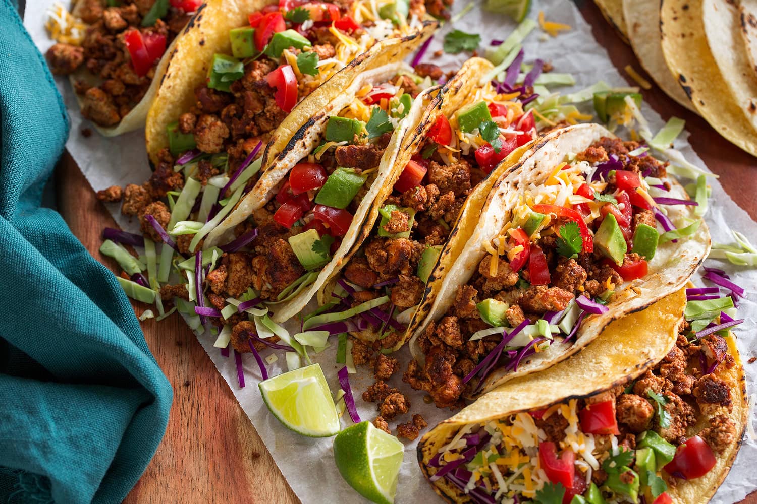 Tofu Tacos Completed tacos.